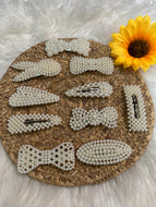 Women’s pearled hair clip - 5pcs for $5