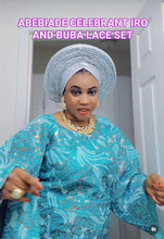 Load image into Gallery viewer, Luxury Celebrant worthy sequins lace Iro and Buba
