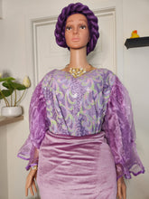 Load image into Gallery viewer, Luxury Iro with blouse organza sequins Embellished Ready to wear
