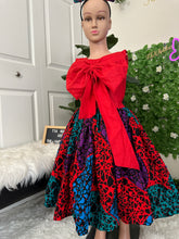 Load image into Gallery viewer, Ms Lilly bold bow Ankara dress Age 5-6 yrs
