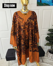 Load image into Gallery viewer, Adire with tassel and stones shift dresses
