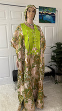 Load image into Gallery viewer, Luxury Olive Kaftan bubu dress
