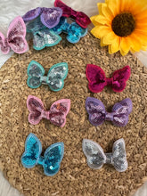 Load image into Gallery viewer, Sequins mini hair clips for girls - 6 pcs for $5
