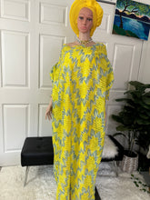 Load image into Gallery viewer, Elegant sequins yellow lace bubu - free size up to size 18
