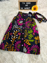 Load image into Gallery viewer, Colorful button down Ankara dress for girls age 1-2yrs
