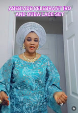 Load image into Gallery viewer, Luxury Celebrant worthy sequins lace Iro and Buba
