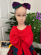 Load image into Gallery viewer, Ms Lilly bold bow Ankara dress Age 5-6 yrs
