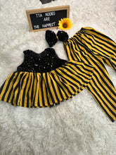 Load image into Gallery viewer, Chiffon sequins embellished striped 2pcs set for girls age 1-2yrs
