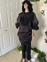 Load image into Gallery viewer, Luxury sequins embellishment 2pcs fluffy sleeves set
