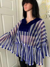 Load image into Gallery viewer, net x velvet cape blouse
