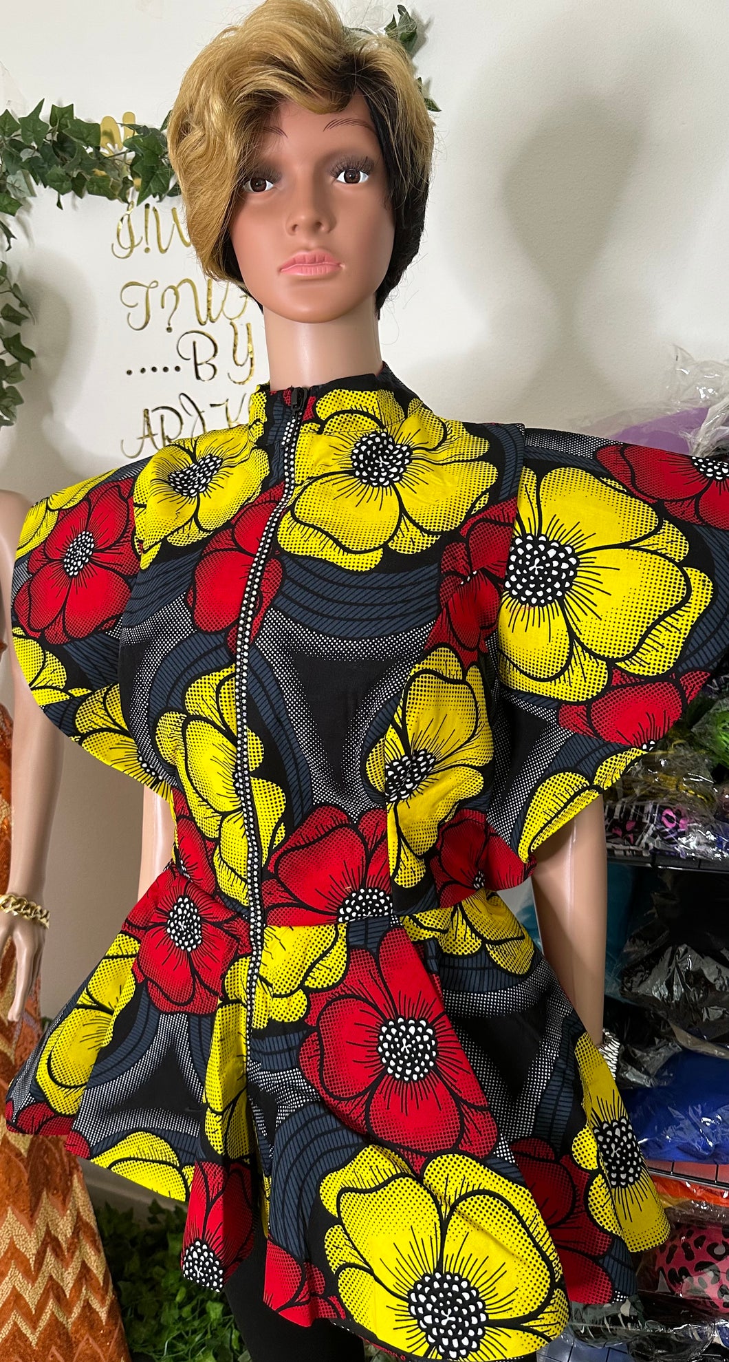 Luxury Butterfly Ankara Blouse