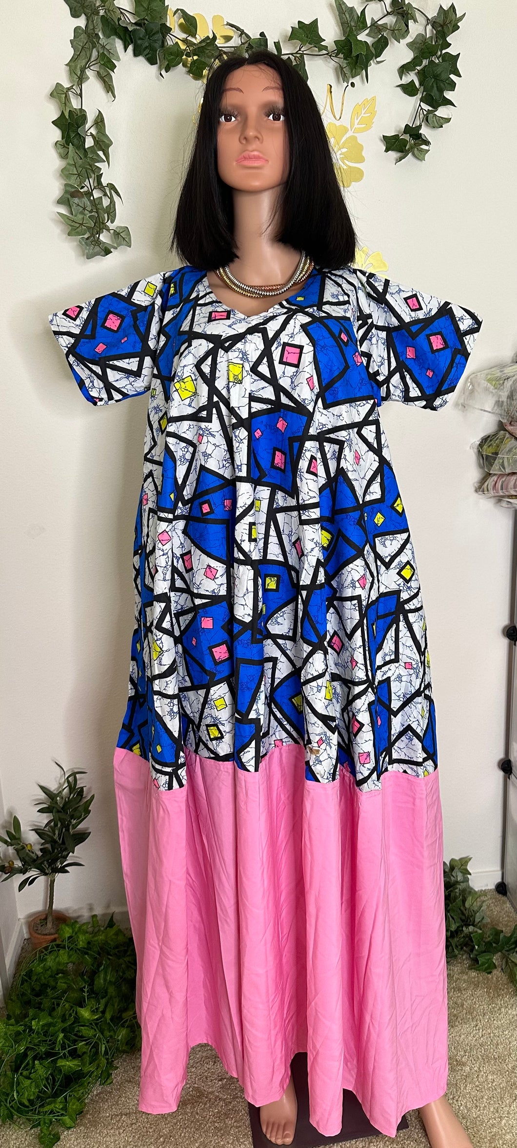 Beautiful Multicolored Ankara Kaftan dress