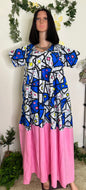 Beautiful Multicolored Ankara Kaftan dress