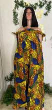 Load image into Gallery viewer, Cold Shoulders Ankara long Kaftan dress
