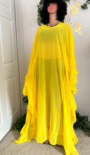 Load image into Gallery viewer, Elegant Yellow ruffled Bubu Dress
