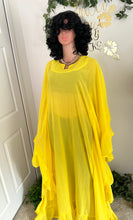 Load image into Gallery viewer, Elegant Yellow ruffled Bubu Dress
