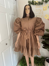 Load image into Gallery viewer, Debra luxury puffy sleeves short dress
