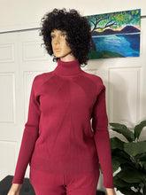 Load image into Gallery viewer, 2pcs burgundy sweater set
