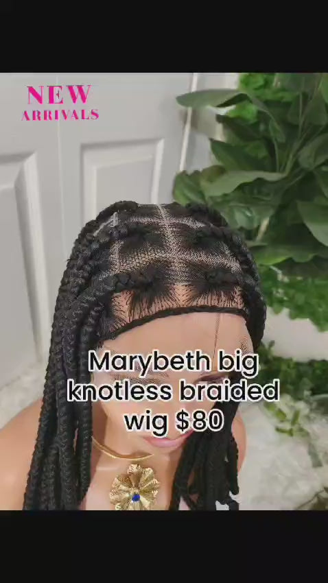 Big size knotless braided wig